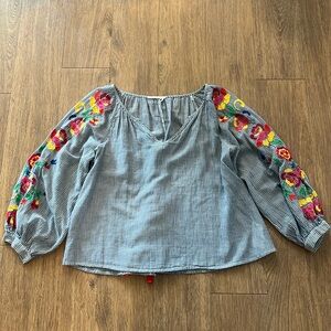 Anthropology Floreat striped blouse